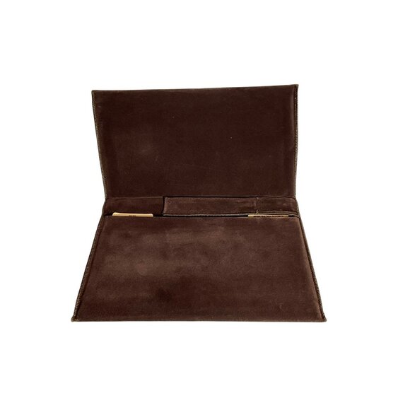 Brown Velvet Document Holder W/Tabs - Picture 6 of 6